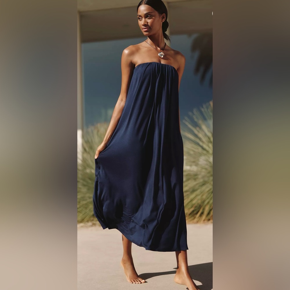 Strapless Black Maxi Dress
